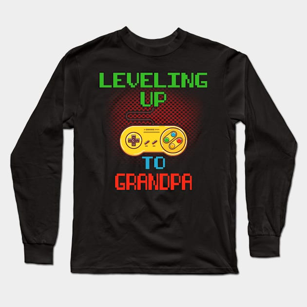 Promoted To Grandpa T-Shirt Unlocked Gamer Leveling Up Long Sleeve T-Shirt by wcfrance4